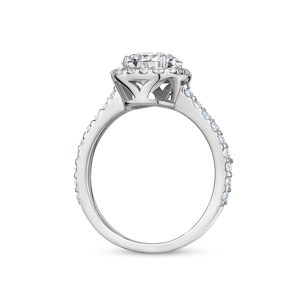 Isabella Cushion Halo Engagement Ring