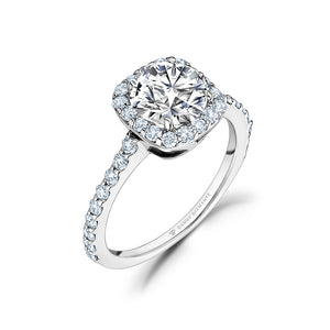 Isabella Cushion Halo Engagement Ring