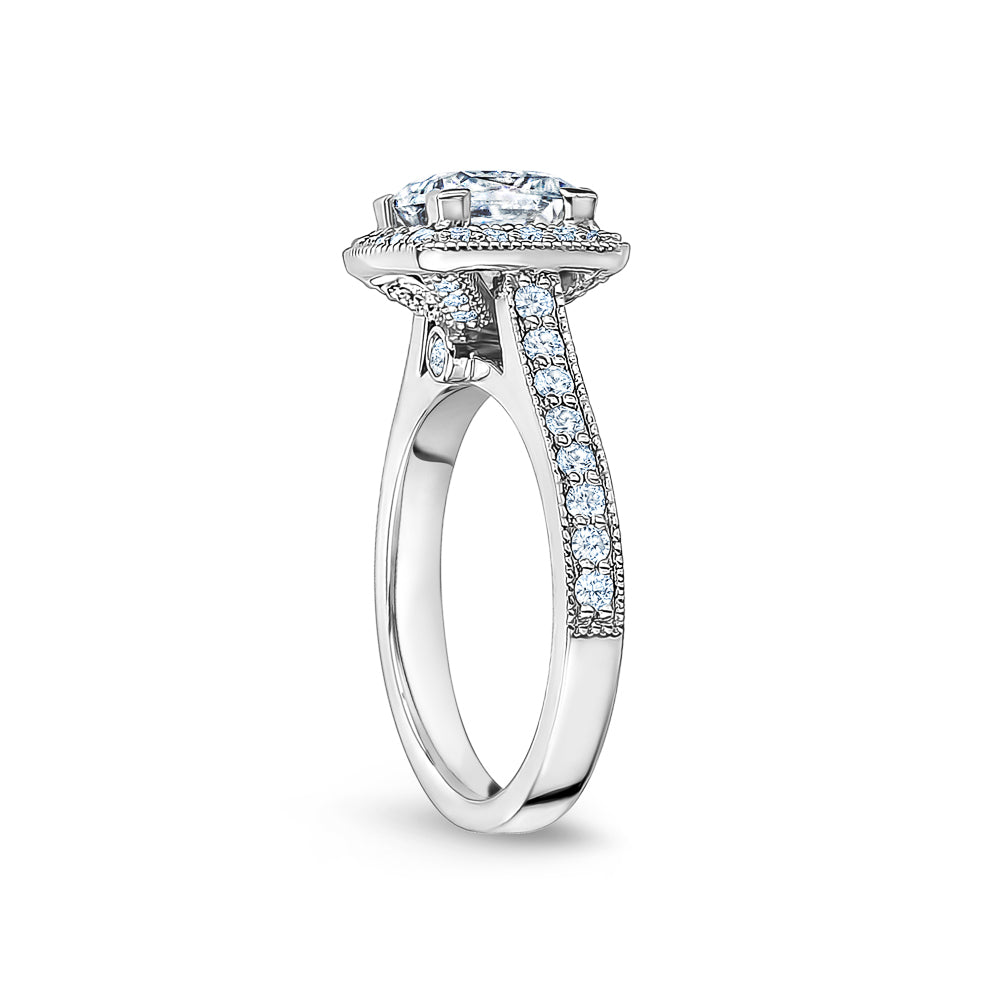 Valentina Cushion Halo Engagement Ring