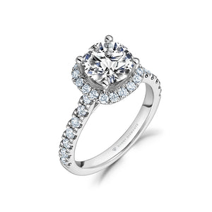 Julia Cushion Halo Engagement Ring