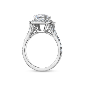 Kimberly Cushion Double Halo Engagement Ring