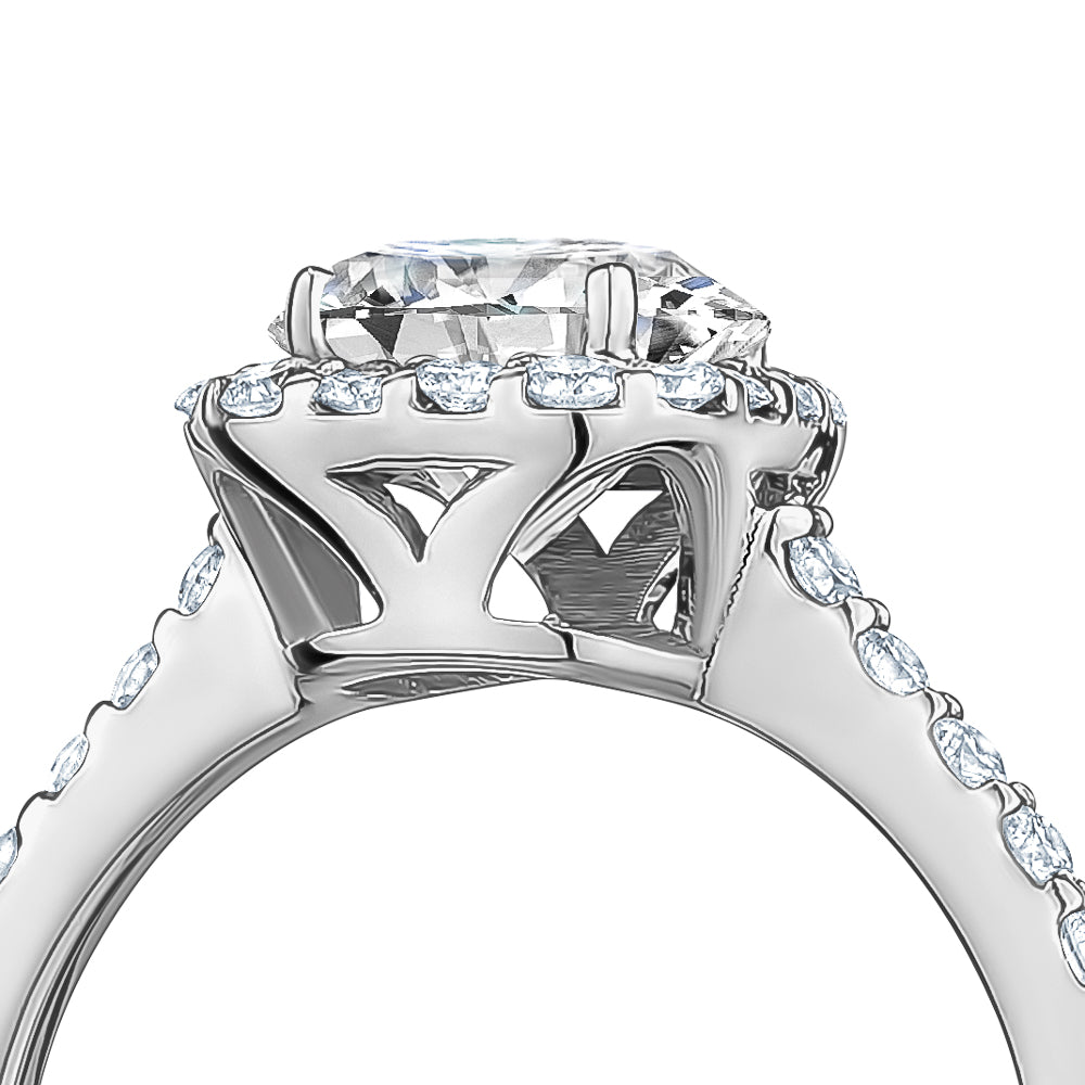 Isabella Cushion Halo Engagement Ring