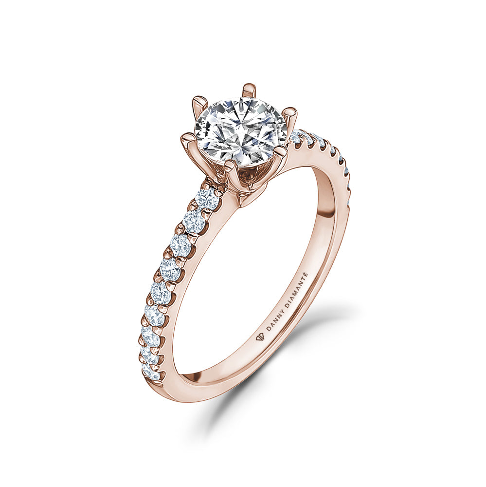 Camilla Solitaire Side Stones Engagement Ring