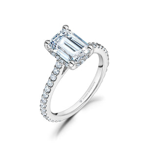 Linda Solitaire Side Stones Engagement Ring