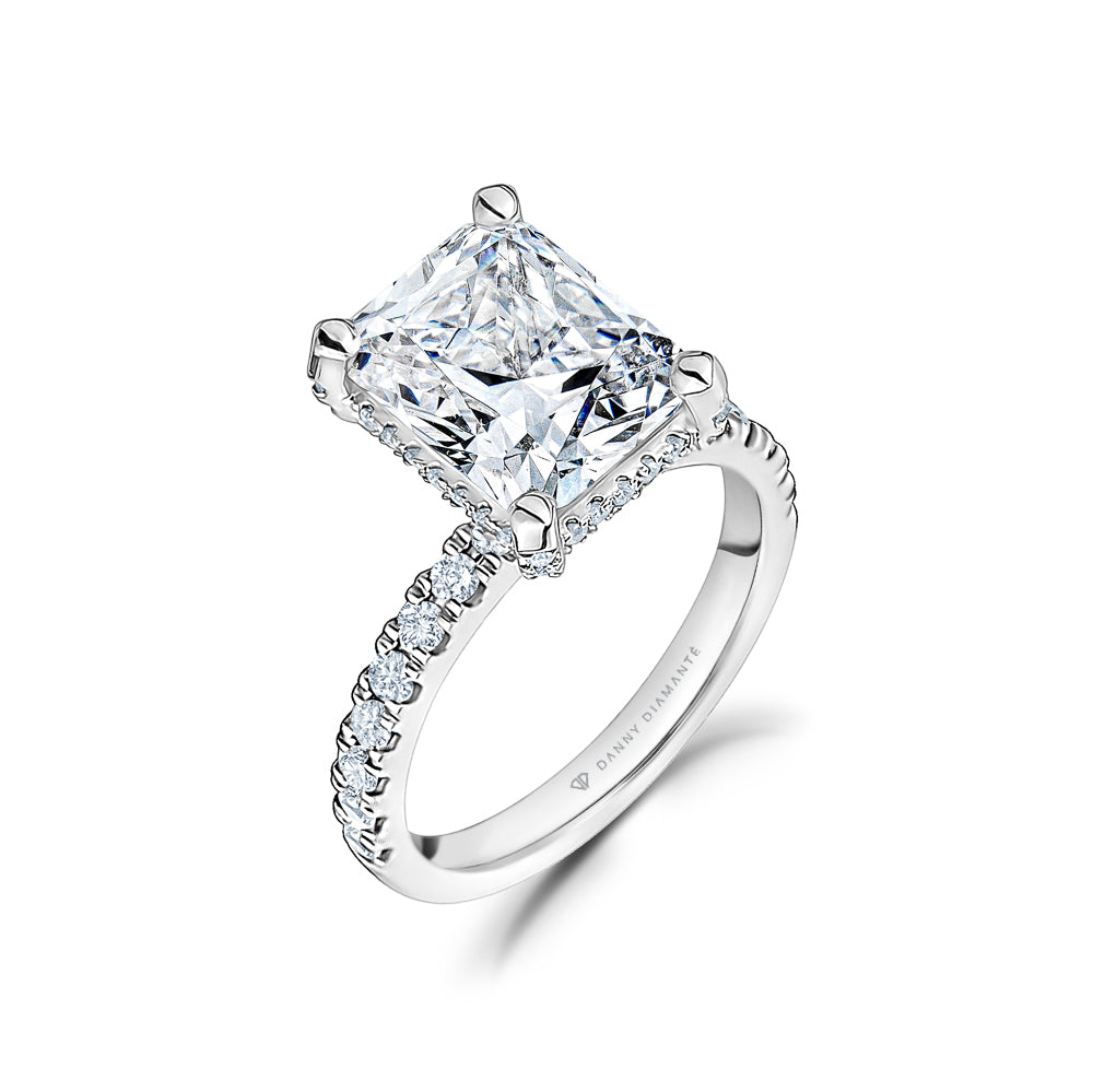 Claudia Solitaire Side Stones Engagement Ring