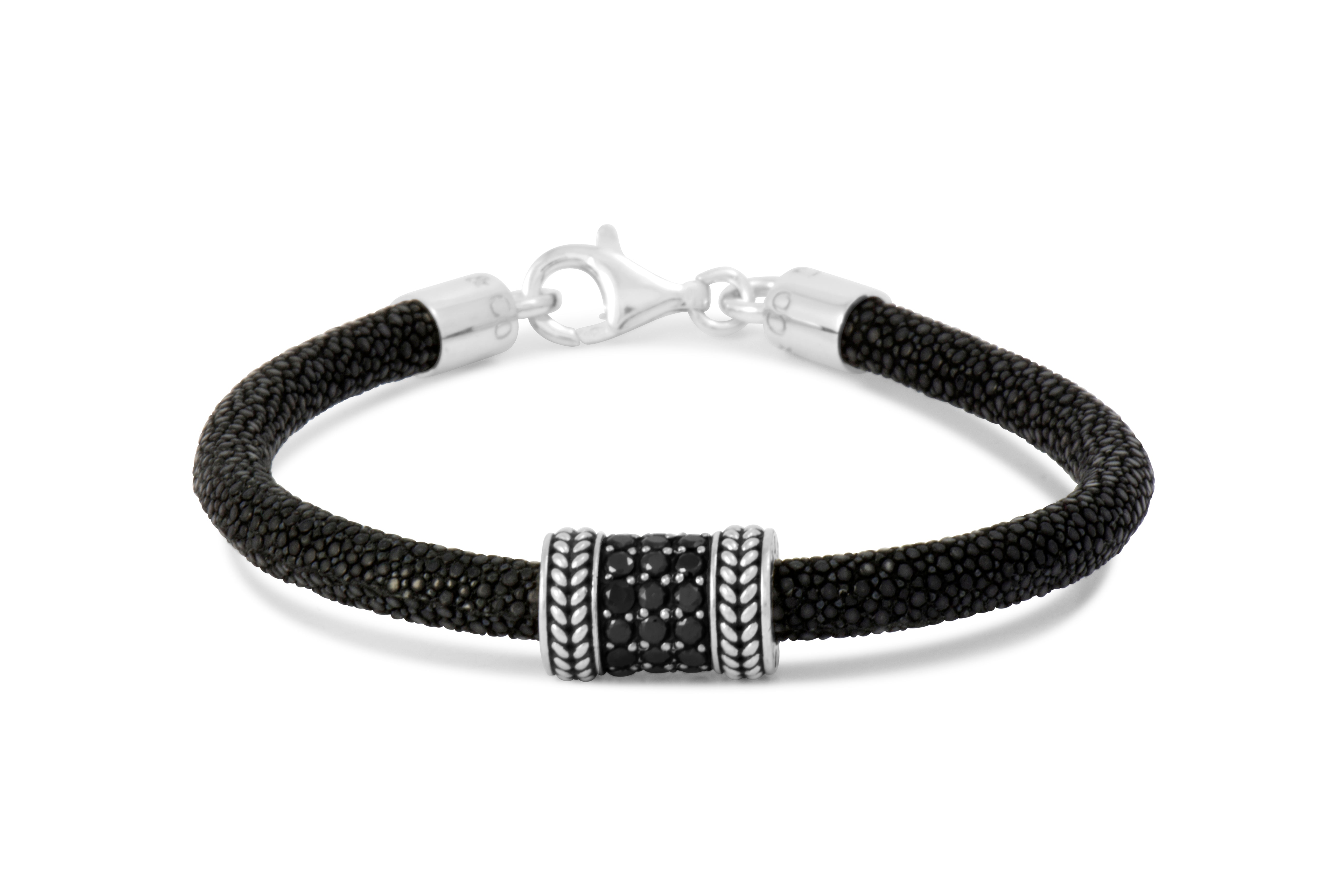 Exotic Caviar Black Sting Karver CZ Black Diamond Bracelet