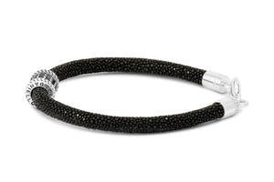 Exotic Caviar Black Sting Karver CZ Black Diamond Bracelet