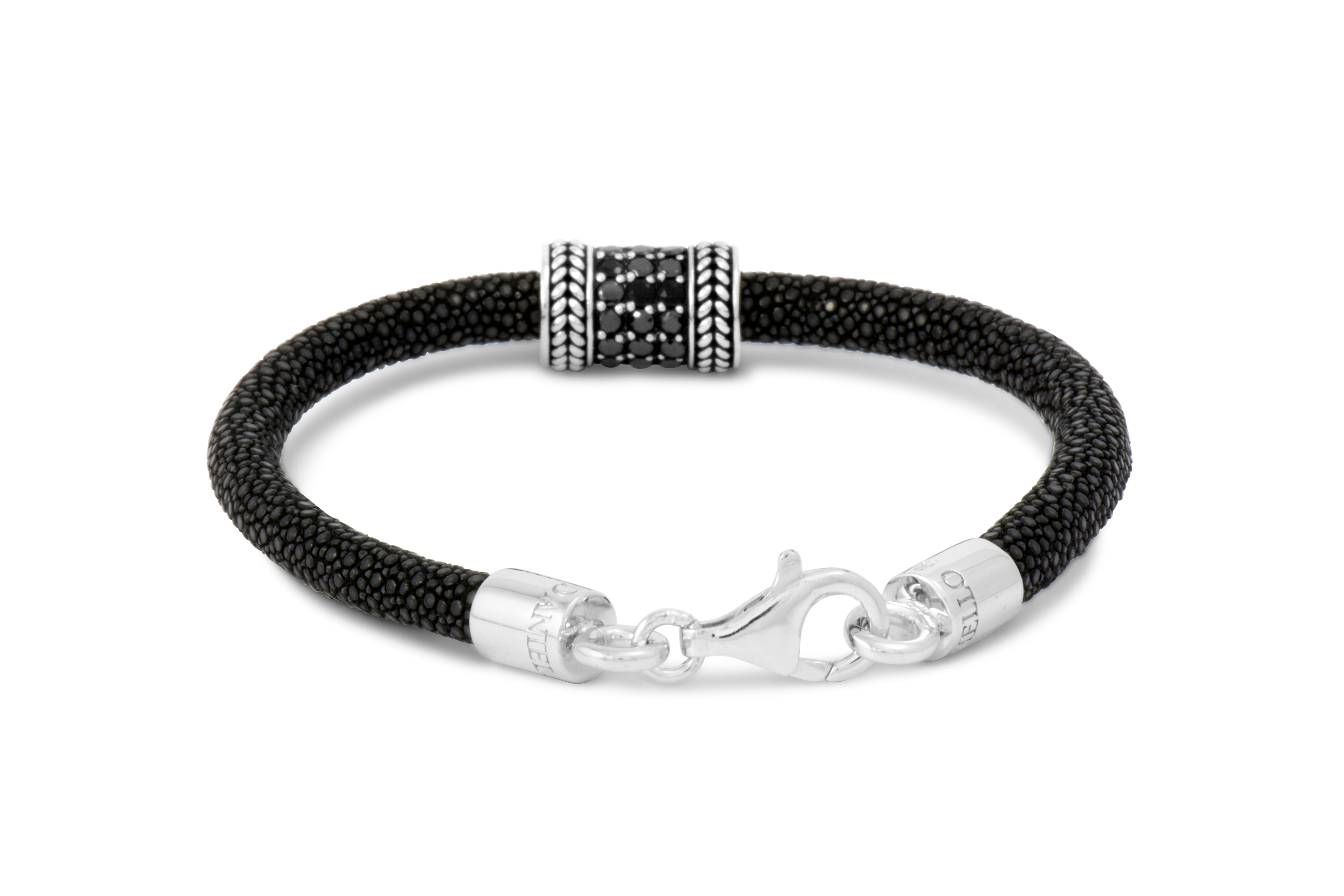 Exotic Caviar Black Sting Karver CZ Black Diamond Bracelet