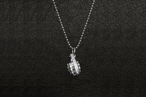 Mini Silver Grenade Necklace