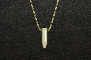 Exact Replica Yellow/Rose Gold 9MM Bullet Pendant