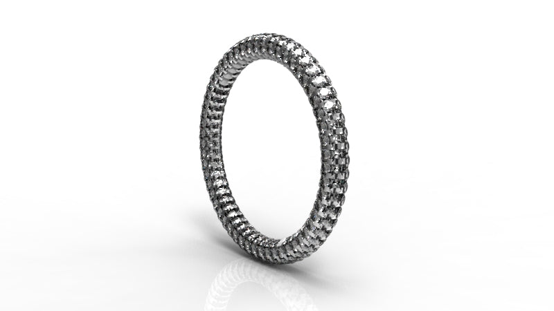 White gold SKELETON INFINITY Diamond Ring